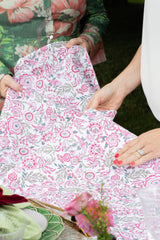 Tamarisk Tablecloth - Pink & Green