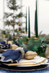 Navy Tablecloth with Silver Stars