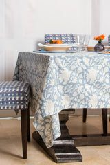 Blue Floral Jaipur Tablecloth