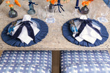 Navy Velvet Bow Napkin Ring (4)