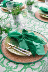 Green Velvet Bow Napkin Ring (4)