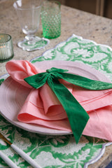 Green Velvet Bow Napkin Ring (4)