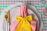 Yellow Velvet Bow Napkin Ring (4)