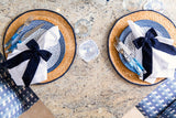 Jute Placemat with Navy Border