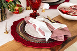 Burgundy Striped Cotton Napkin