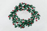 Holly Hand Embroidered Table Runner