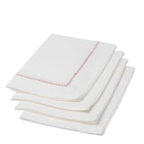 White Linen Placemat with Red Bird Claw Design