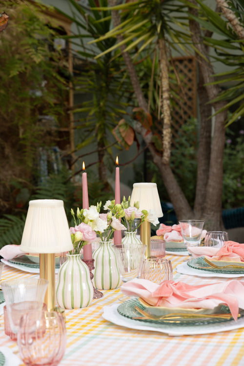 Maison Dînette Coral Check Tablecloth