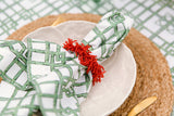 Red Coral beaded Napkin Ring (4)