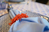 Red Coral beaded Napkin Ring (4)