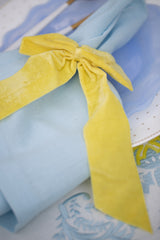 Yellow Velvet Bow Napkin Ring (4)