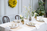 White Linen/Cotton Tablecloth