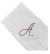 White Cotton Monogrammed Napkin