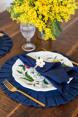 Navy Ruffled Placemat