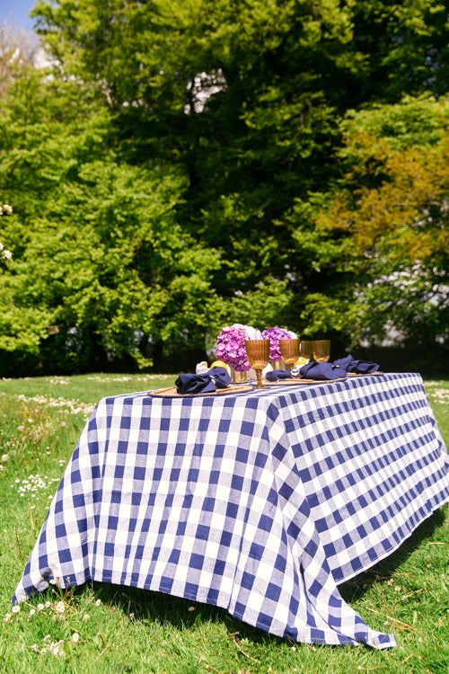 Navy Check Tablescape in a Box