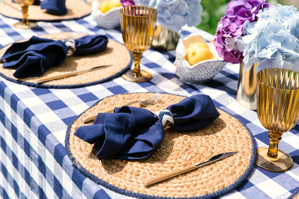 Navy Check Tablescape in a Box