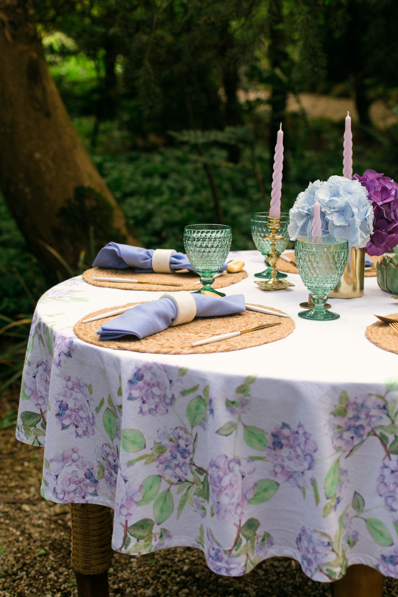Hydrangea Print Tablecloth