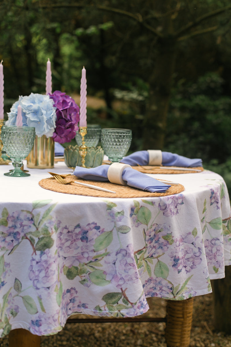 Hydrangea Print Tablecloth