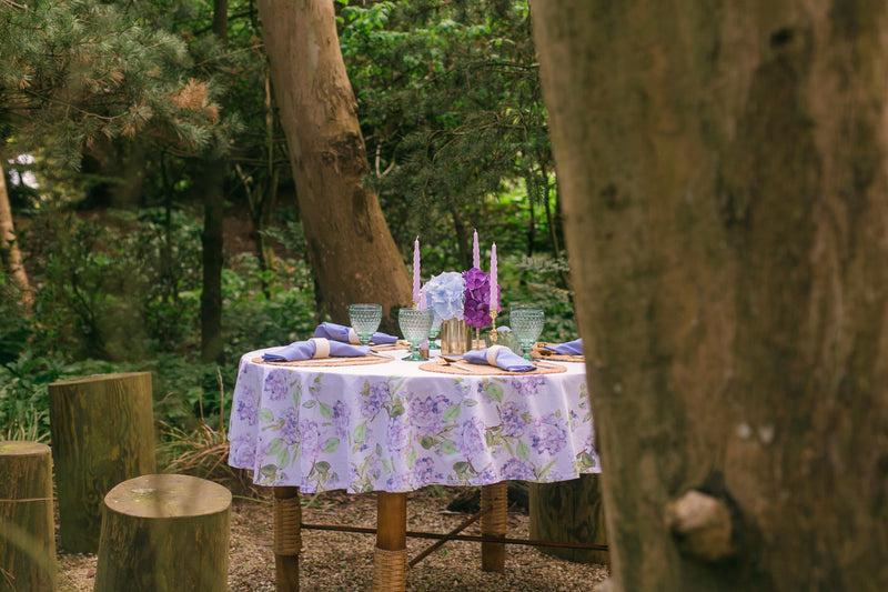 Hydrangea Print Tablecloth