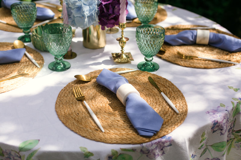 Hydrangea Print Tablecloth