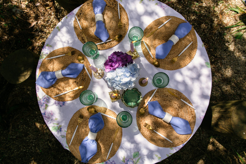 Hydrangea Print Tablecloth