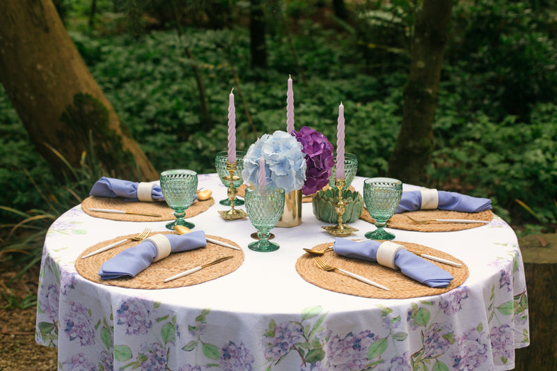 Hydrangea Print Tablecloth