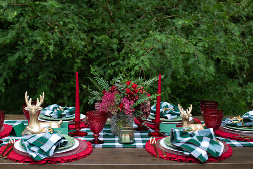 Green Plaid Tablescape in a Box - Table Runner
