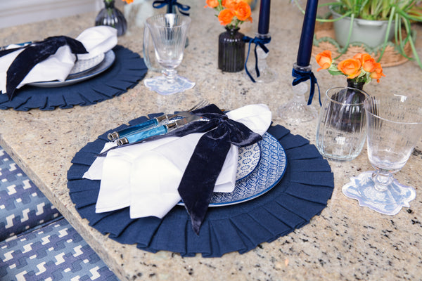 White & Navy Tablescape in a Box