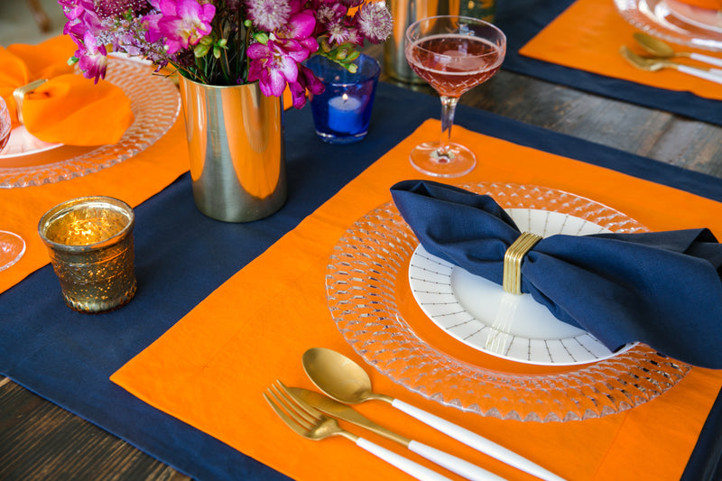 Navy French Napkin