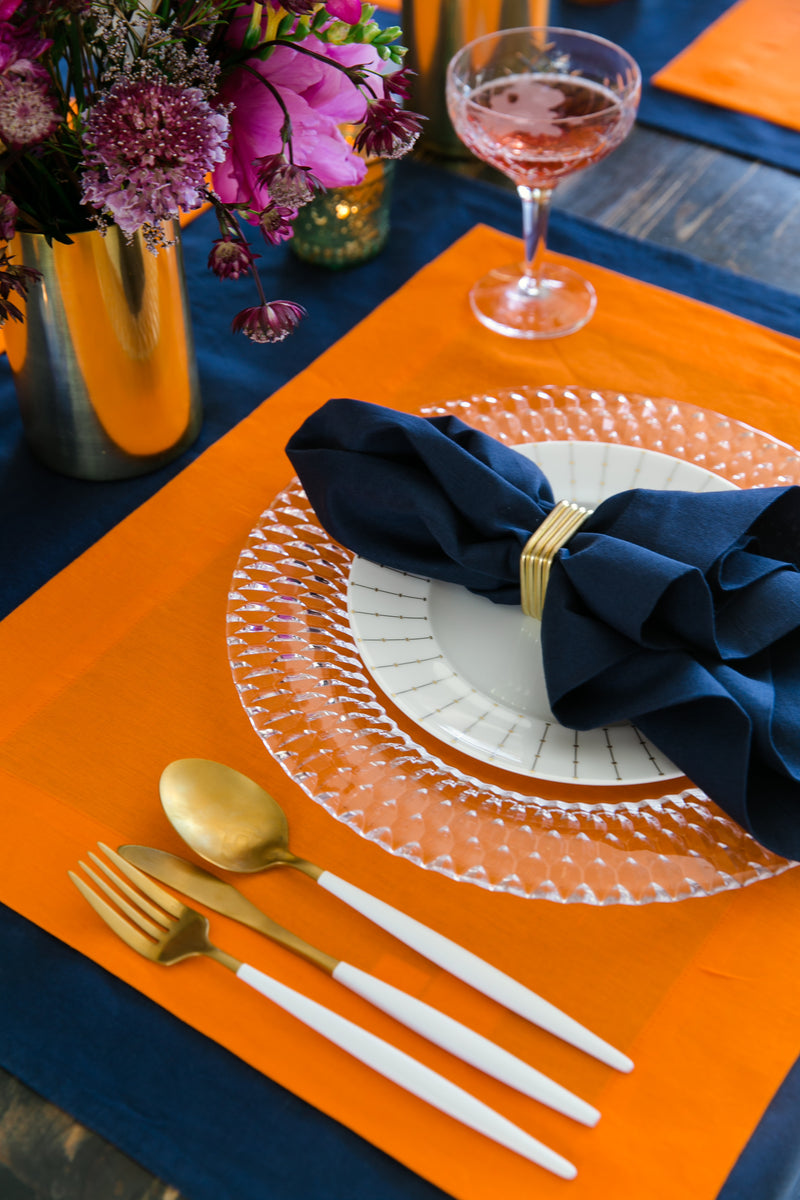 Navy French Napkin