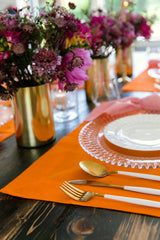 Orange Napkin & Placemat Tablescape