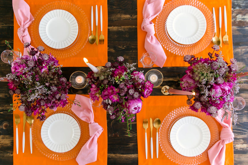 Orange Napkin & Placemat Tablescape