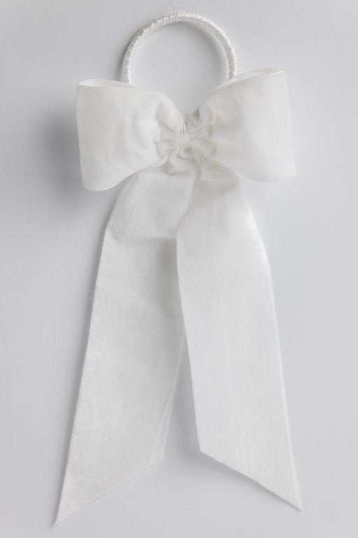 White Velvet Bow Napkin Ring (4)