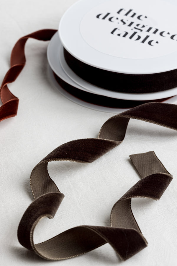 Truffle Velvet Ribbon