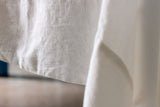 White Floral Jacquard Cotton Tablecloth