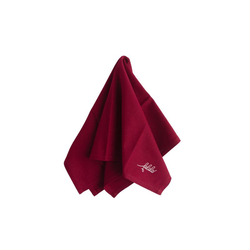 Embroidered Christmas Cotton Napkins - Set of Four