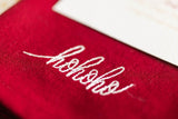 Embroidered Christmas Cotton Napkins - Set of Four