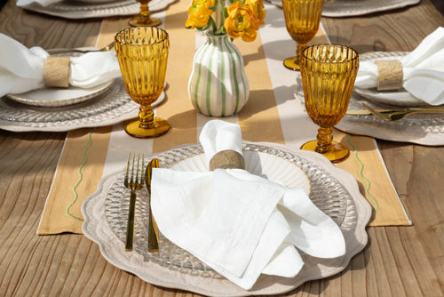 Irvin Nude Striped Table Runner