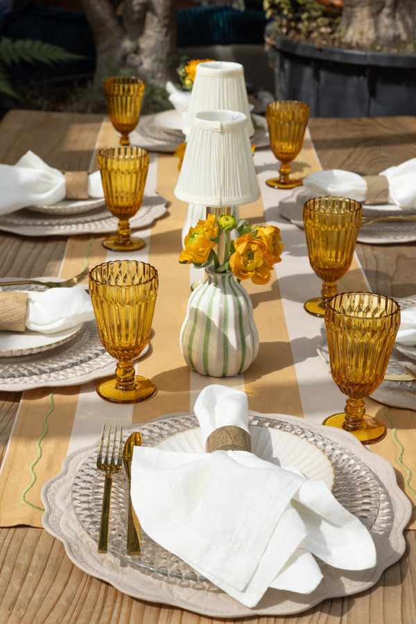 Irvin Nude Striped Table Runner