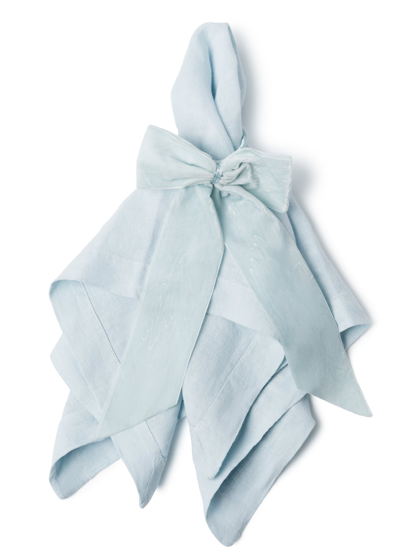 Blue Velvet Bow Napkin Ring (4)