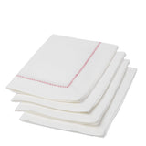 White Linen Placemat with Red Bird Claw Design