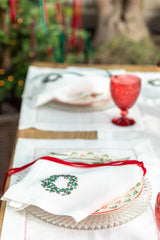 Holly Hand Embroidered Table Runner