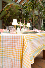 Maison Dînette Coral Check Tablecloth