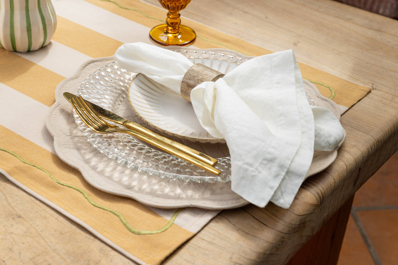 Irvin Nude Striped Table Runner