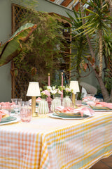 Maison Dînette Coral Check Tablecloth