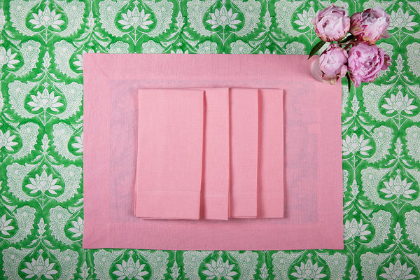 Rose Pink Cotton/Linen Napkin
