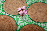 Jute Placemat with Green Border Bundle