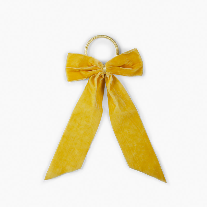 Yellow Velvet Bow Napkin Ring (4)