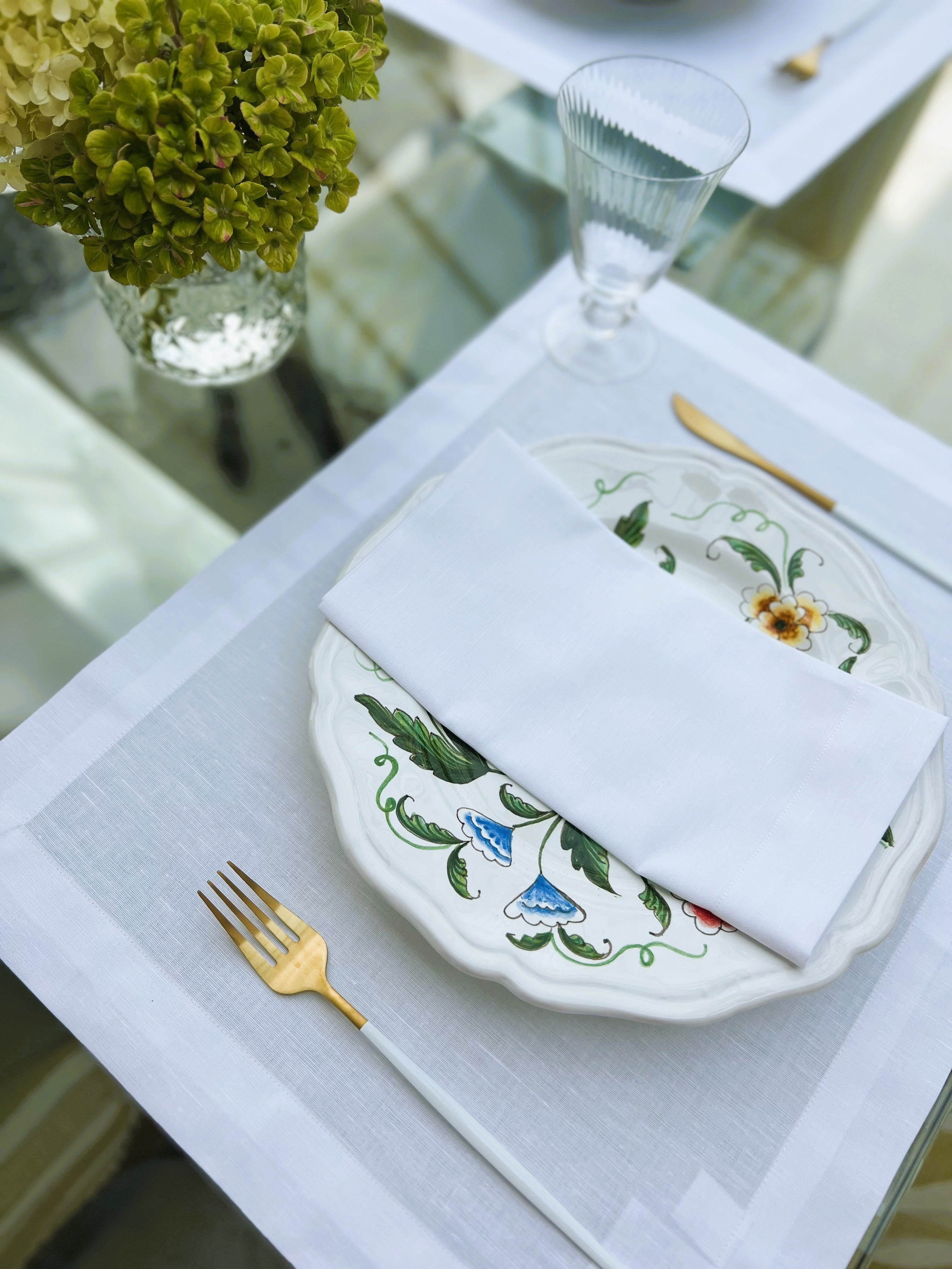 Placemats - White Linen/Cotton Placemat – The Designed Table