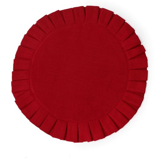 Red Ruffled Placemat